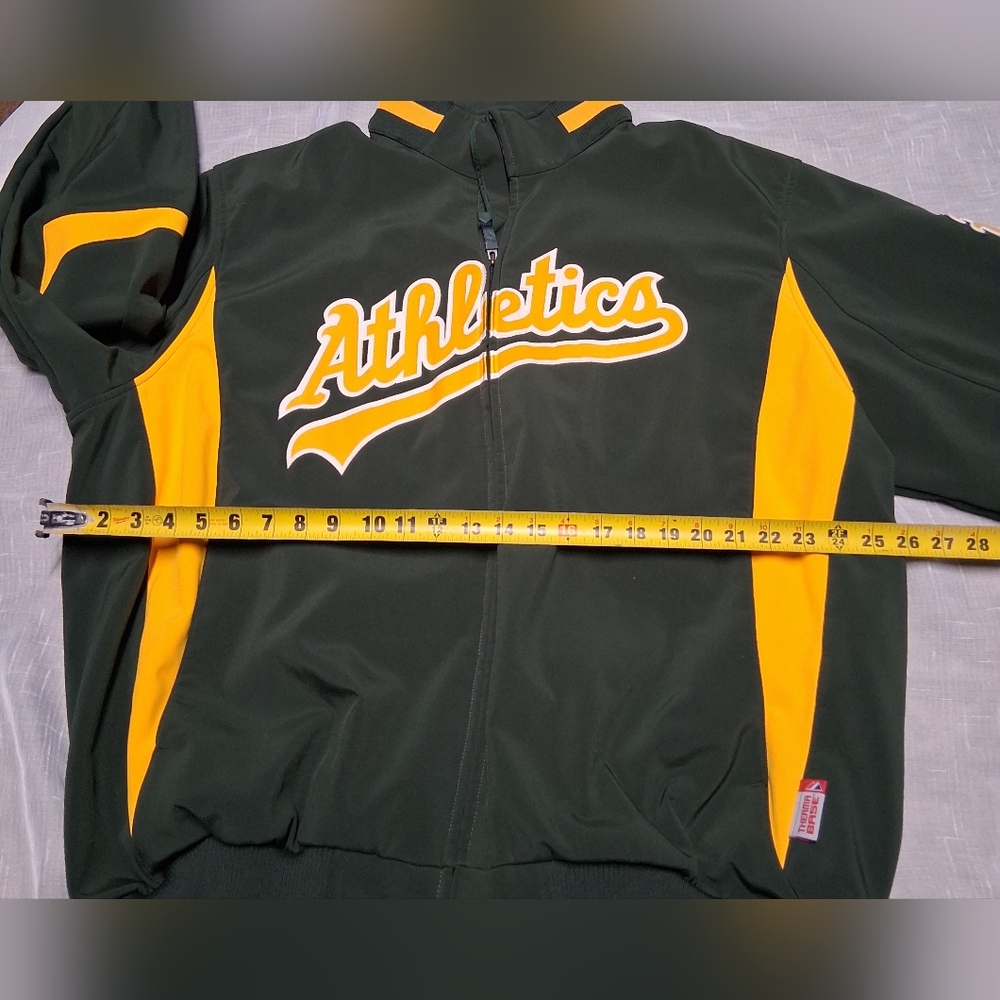 Majestic Green and Yellow Athletics Jacket - Picture 3 of 11